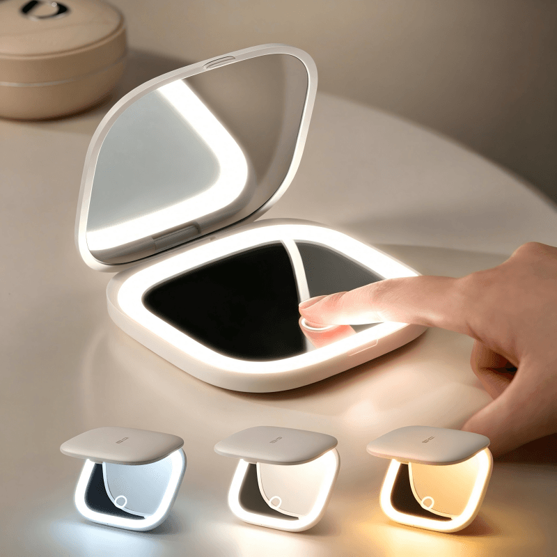 Portable Travel Makeup Mirror for On-the-Go Beauty Touch-Ups