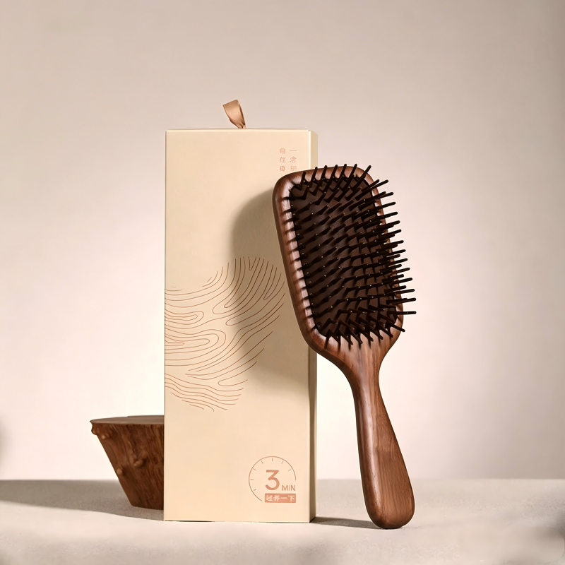 Wooden Scalp Massage Comb for Gentle Hair Care & Relaxing Head Massage